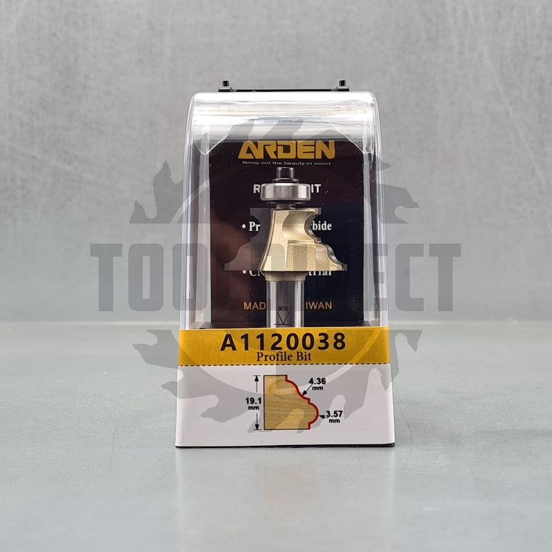 Фреза профильная Z2 R3.57/4.36 D37.8x19.1x71 S12 ARDEN A1120038