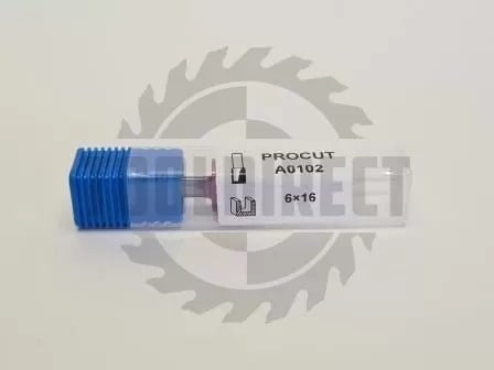 Фреза концевая прямая пазовая для фрезера и ЧПУ D=16x14x46 S=6 Z2 PROCUT PROFESSIONAL