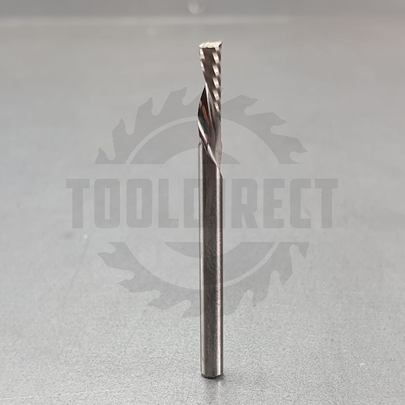 Фреза спиральная для ЧПУ однозаходная Z1 (нижний рез) D=3.175x12x45 S=3.175 Tideway