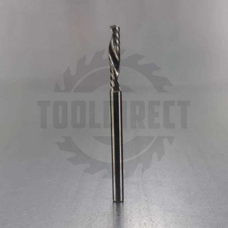 Фреза спиральная для ЧПУ однозаходная Z1 (нижний рез) D=3.175x15x45 S=3.175 Tideway