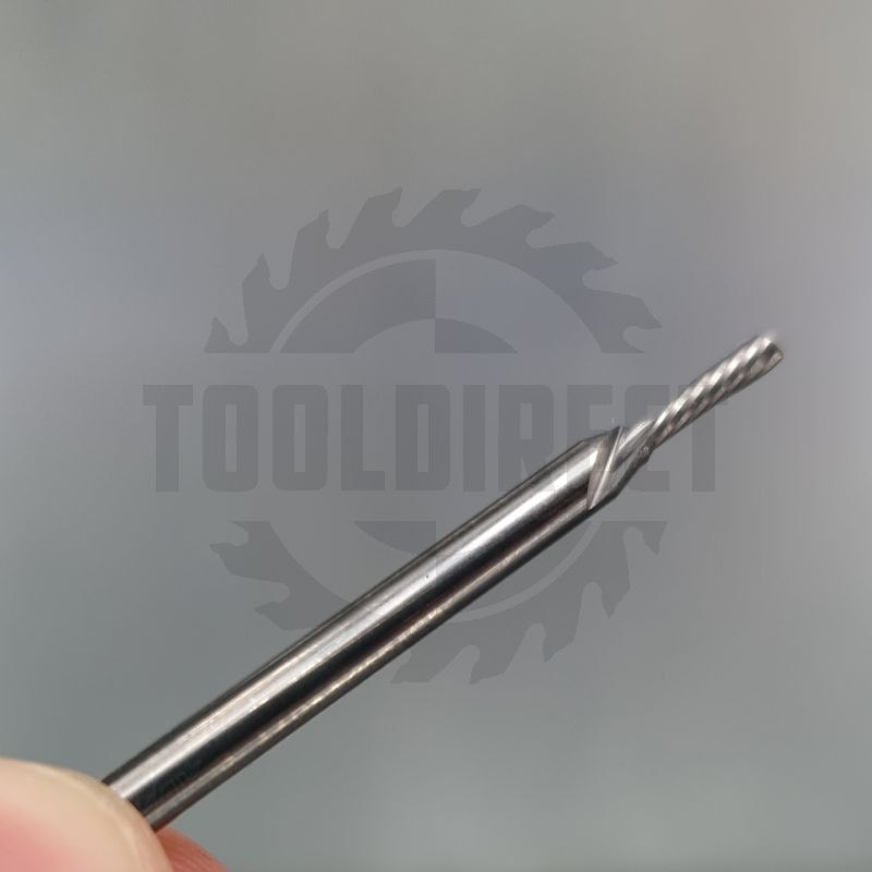 Фреза спиральная для ЧПУ однозаходная Z1 (нижний рез) D=2x8x50 S=3.175 Tideway