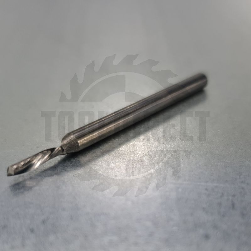 Фреза спиральная для ЧПУ однозаходная Z1 (нижний рез) D=2x8x50 S=3.175 Tideway