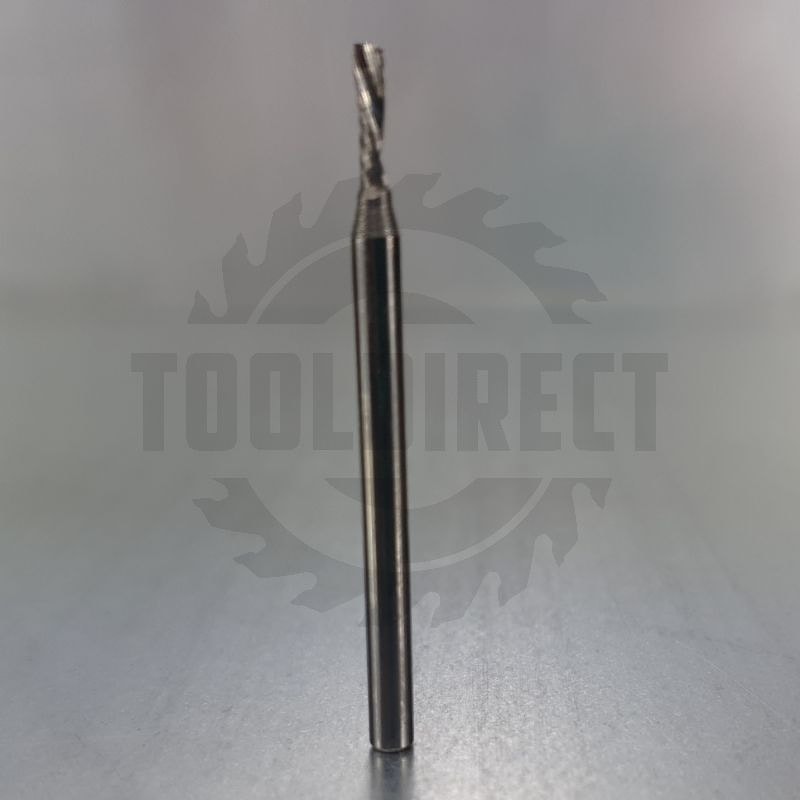 Фреза спиральная для ЧПУ однозаходная Z1 (нижний рез) D=2x8x50 S=3.175 Tideway