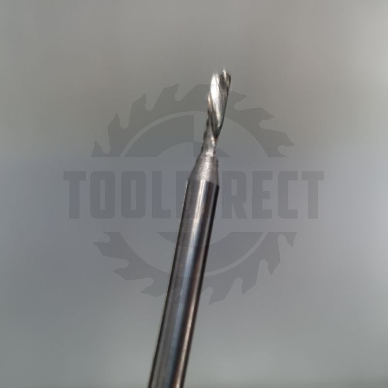 Фреза спиральная для ЧПУ однозаходная Z1 (нижний рез) D=2x8x50 S=3.175 Tideway