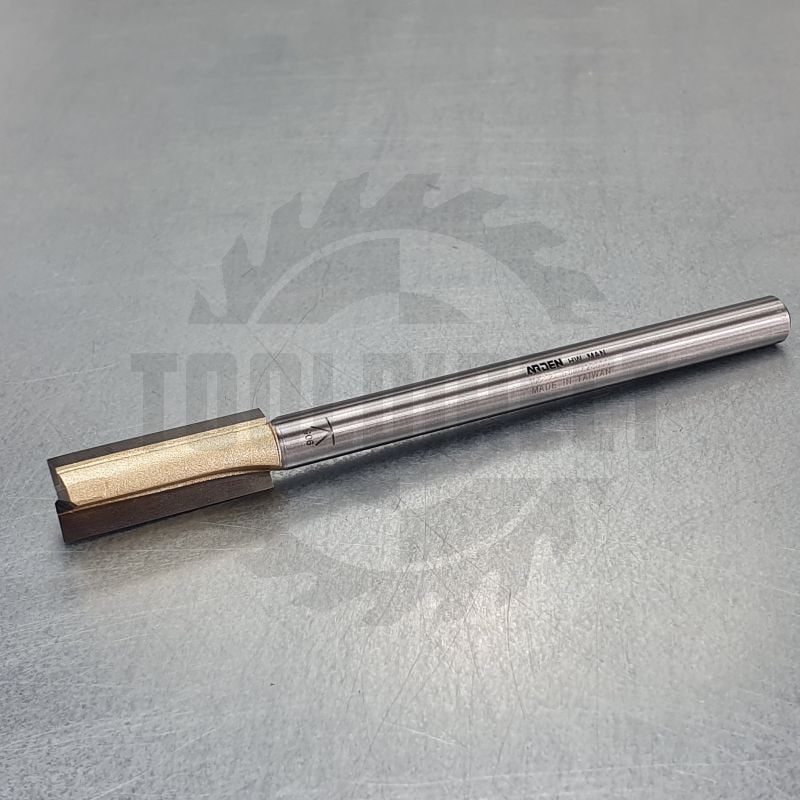 Фреза концевая прямая пазовая с врезным зубом (длинная серия) D=12x30x120 S=8 Z=2+1 HW ARDEN