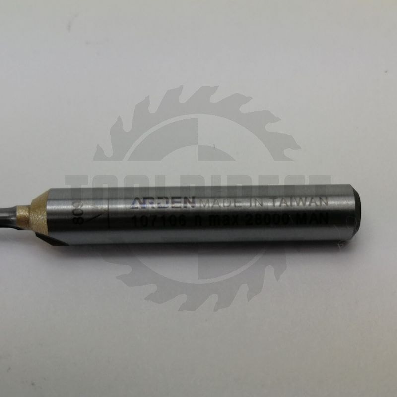 Фреза концевая прямая пазовая монолитная для фрезера и ЧПУ D=2x6x43 S=6 Z2 VHW ARDEN   