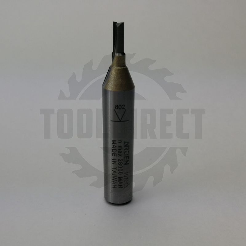 Фреза концевая прямая пазовая монолитная для фрезера и ЧПУ D=2.5x6x47 S=8 Z2 VHW ARDEN   