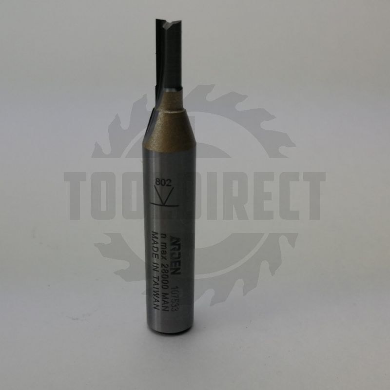 Фреза концевая прямая пазовая монолитная для фрезера и ЧПУ D=3.5x8x49 S=8 Z2 VHW ARDEN