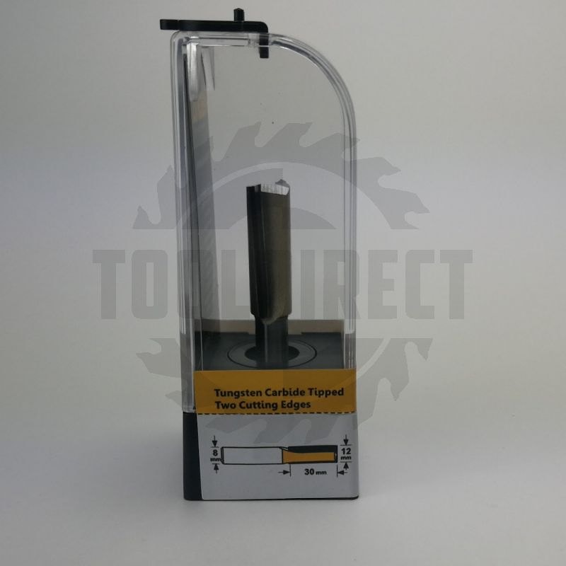 Фреза концевая прямая пазовая для фрезера и ЧПУ D=12x30x62 S=8 (наклонное лезвие 3°) Z2 HW ARDEN