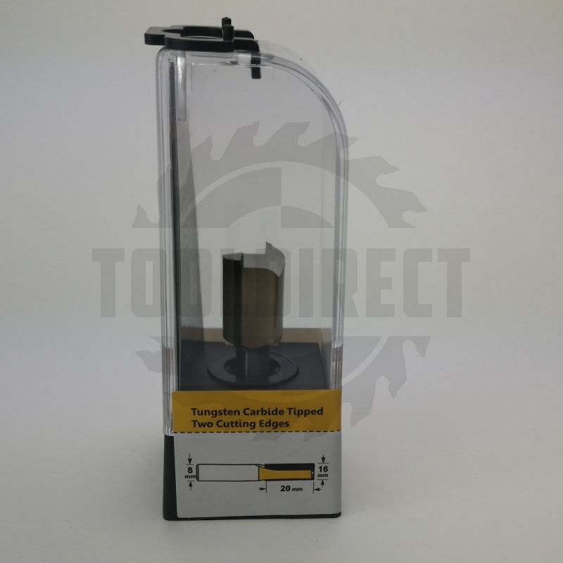 Фреза концевая прямая пазовая для фрезера и ЧПУ D=16x20x52 S=8 Z2 HW ARDEN   
