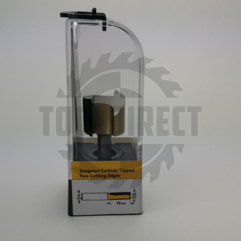 Фреза концевая прямая пазовая для фрезера и ЧПУ D=25x20x52 S=8 Z2 HW ARDEN   