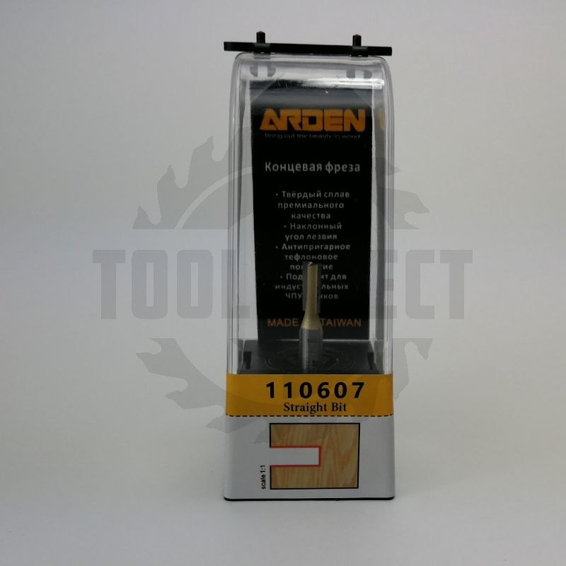 Фреза концевая прямая пазовая для фрезера и ЧПУ D=5x12x49 S=6 Z2 HW ARDEN