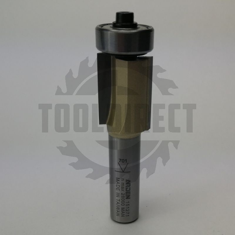 Фреза концевая прямая обгонная кромочная (нижний подшипник 706081) D=19.05x25.4x65 S=12 Z2 HW ARDEN