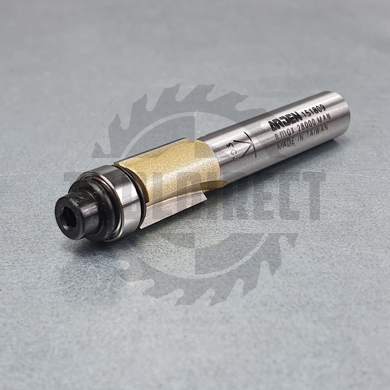 Фреза прямая обгонная кромочная (нижний подшипник 706031) D=9.53x12.7x56 S=8 Z2 HW ARDEN