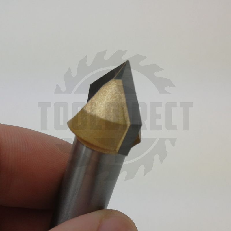 Фреза концевая пазовая конусная V-образная угол V=90° D=19.05x15.88x56 S=12 Z2 HW ARDEN   