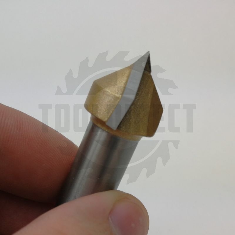 Фреза концевая пазовая конусная V-образная угол V=90° D=19.05x15.88x56 S=12 Z2 HW ARDEN   