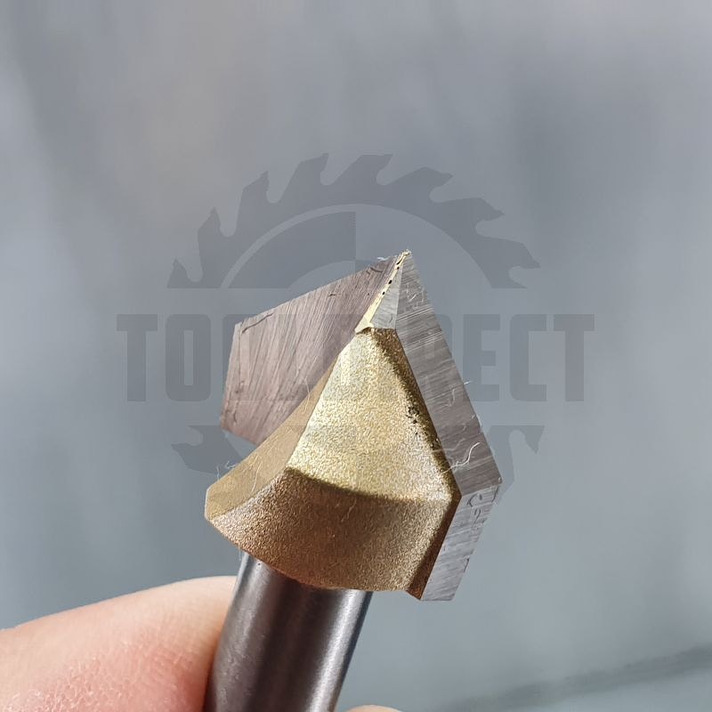 Фреза пазовая конусная V-образная угол V=90° D=19.05x15.88x45 S=8 Z2 HW ARDEN   