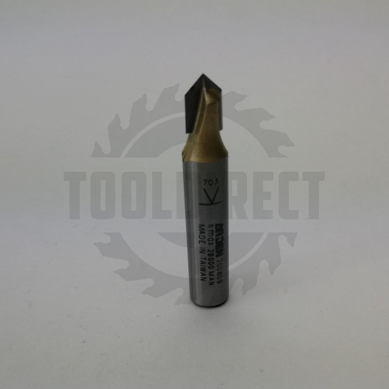 Фреза пазовая конусная V-образная угол V=90° D=6.35х9.5x45 S=8 Z2 HW ARDEN