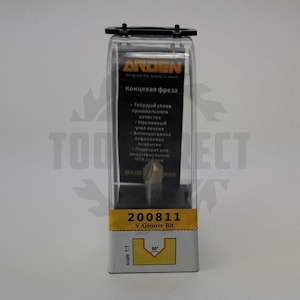 Фреза пазовая конусная V-образная угол V=90° D=9.5x9.5x43 S=8 Z2 HW ARDEN   