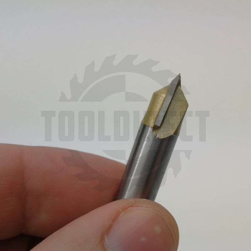 Фреза пазовая конусная V-образная угол V=90° D=9.5x9.5x43 S=8 Z2 HW ARDEN