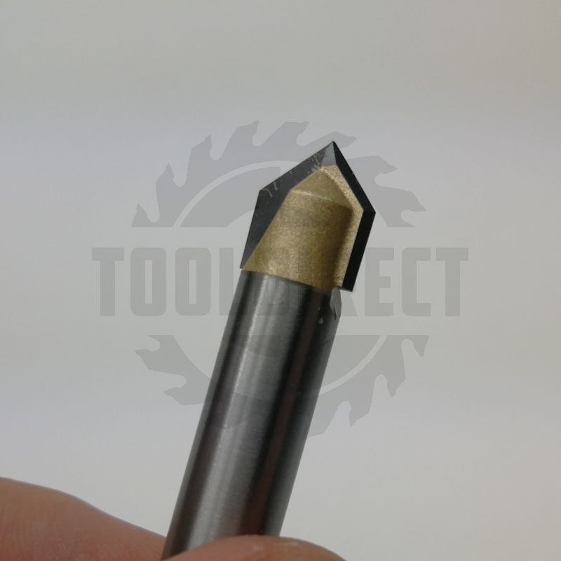Фреза пазовая конусная V-образная угол V=90° D=9.5x9.5x43 S=8 Z2 HW ARDEN