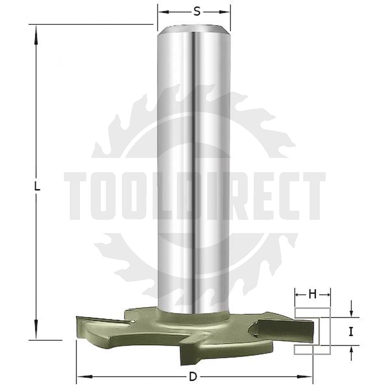 Фреза концевая пазовая Т-образная D=27x1.5x34 I=1.5 S=8 Z4 HW ARDEN   