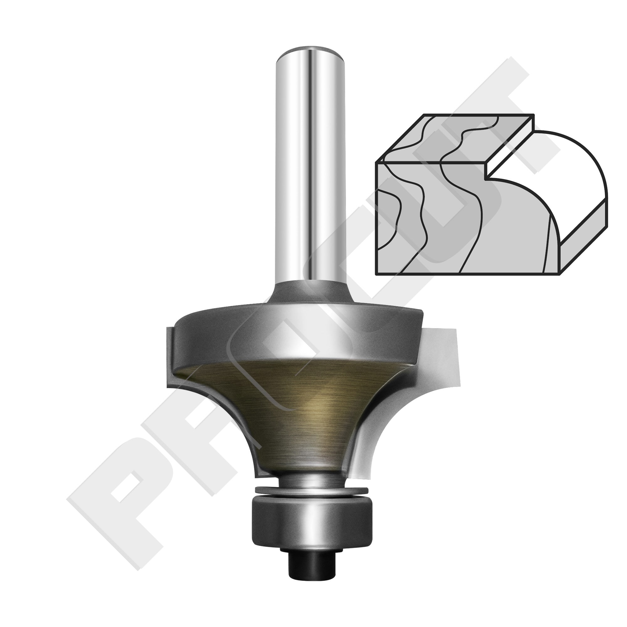 Фреза внутренний радиус (нижний подшипник) кромочная R=1.6 D=15.9x8x49 S=8 Z2 HW PROCUT