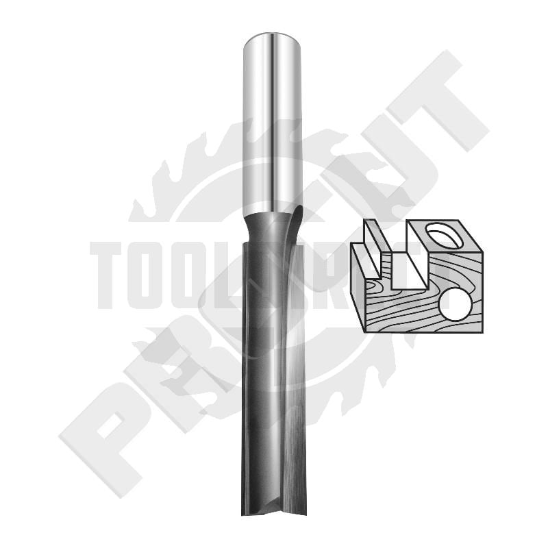 Фреза концевая прямая пазовая для фрезера и ЧПУ D=12x38x82 S=12 Z2 HW PROCUT   