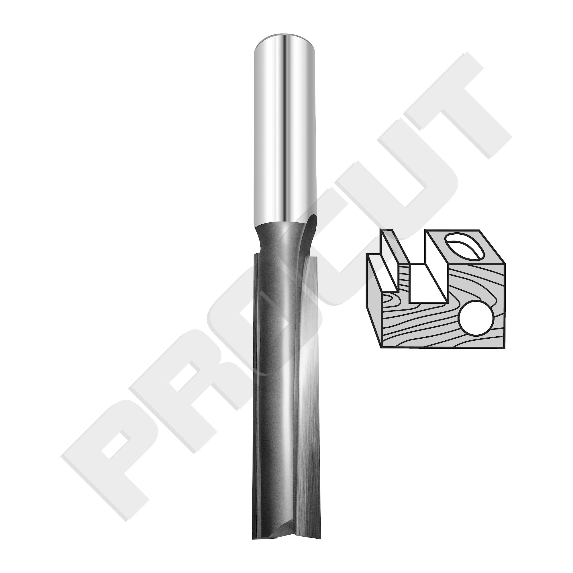 Фреза концевая прямая пазовая D=20x20x54 S=8 Z2 HW PROCUT