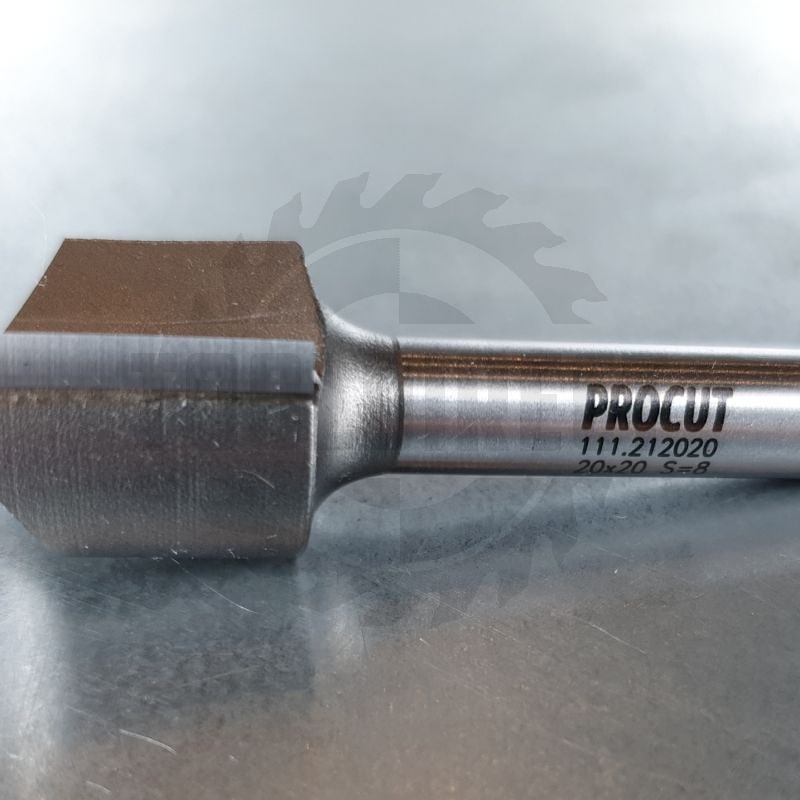 Фреза концевая прямая пазовая D=20x20x54 S=8 Z2 HW PROCUT
