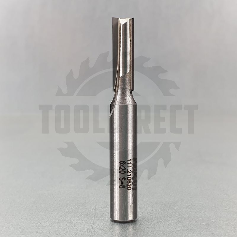 Фреза концевая прямая пазовая для фрезера и ЧПУ D=6x20x57 S=8 Z2 HW PROCUT
