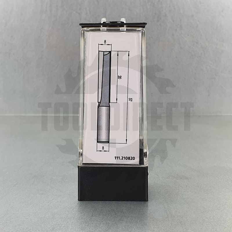 Фреза концевая прямая пазовая D=8x20x57 S=8 Z2 HW PROCUT