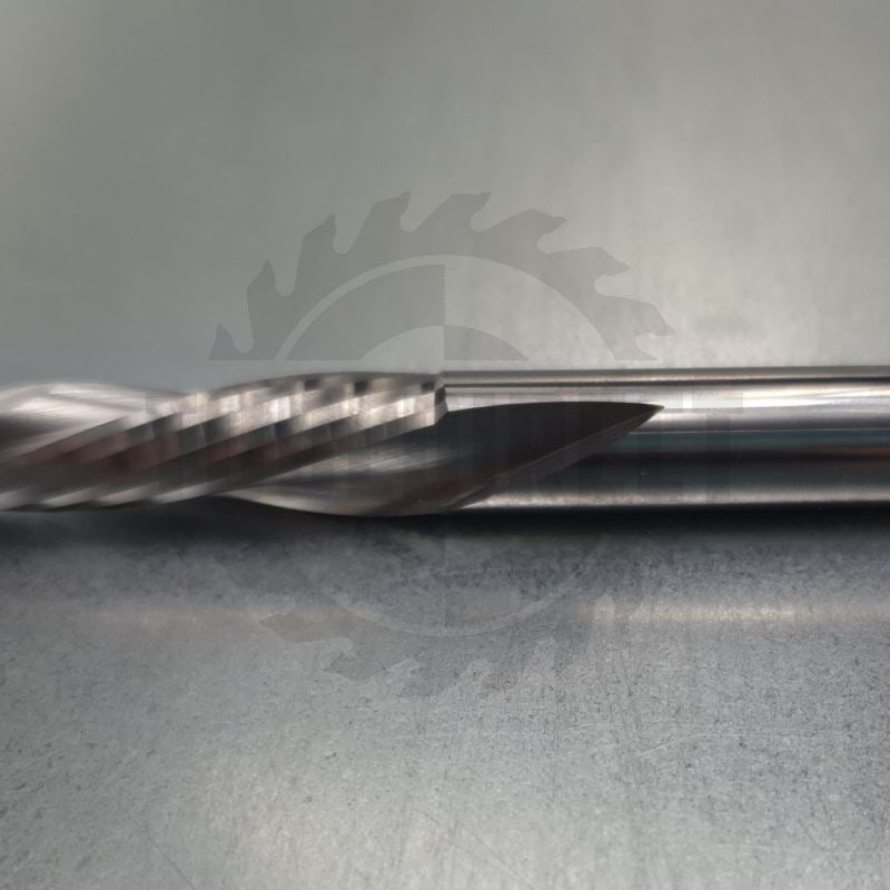 Фреза спиральная Z2 двунаправленный рез (компрессионная) D=12x52x100 S=12 Rotis   