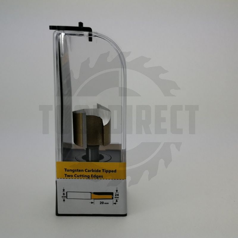 Фреза концевая прямая пазовая для фрезера и ЧПУ D=24x20x52 S=8 Z2 HW ARDEN   