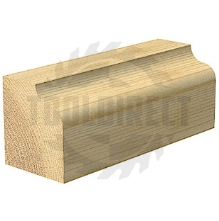 Фреза концевая фигурная "Филёнка Гусёк" (нижний подшипник 706051) R1=6.35 R2=6.35 D=41x17.5x61 S=8 Z2 HW ARDEN   