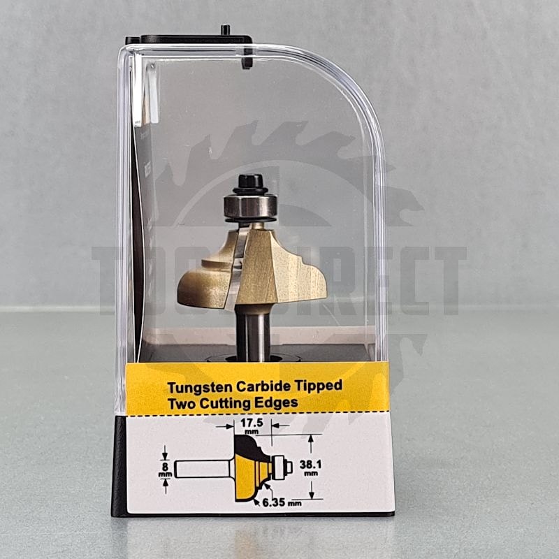 Фреза фигурная "Классический Гусёк" (нижний подшипник 706051) R1=6.35 R2=6.35 D=38.1x17.5x61 S=8 Z2 HW ARDEN