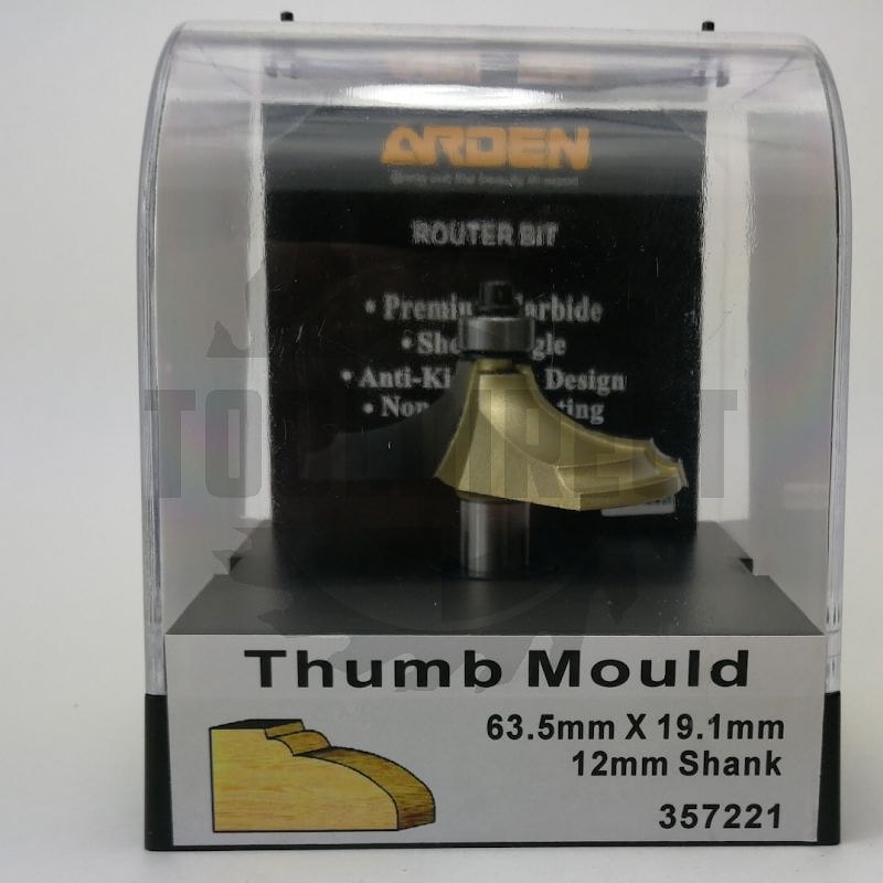 Фреза концевая фигурная молдинговая D=63.5x19.05x71 H=25.4 S=12 ARDEN