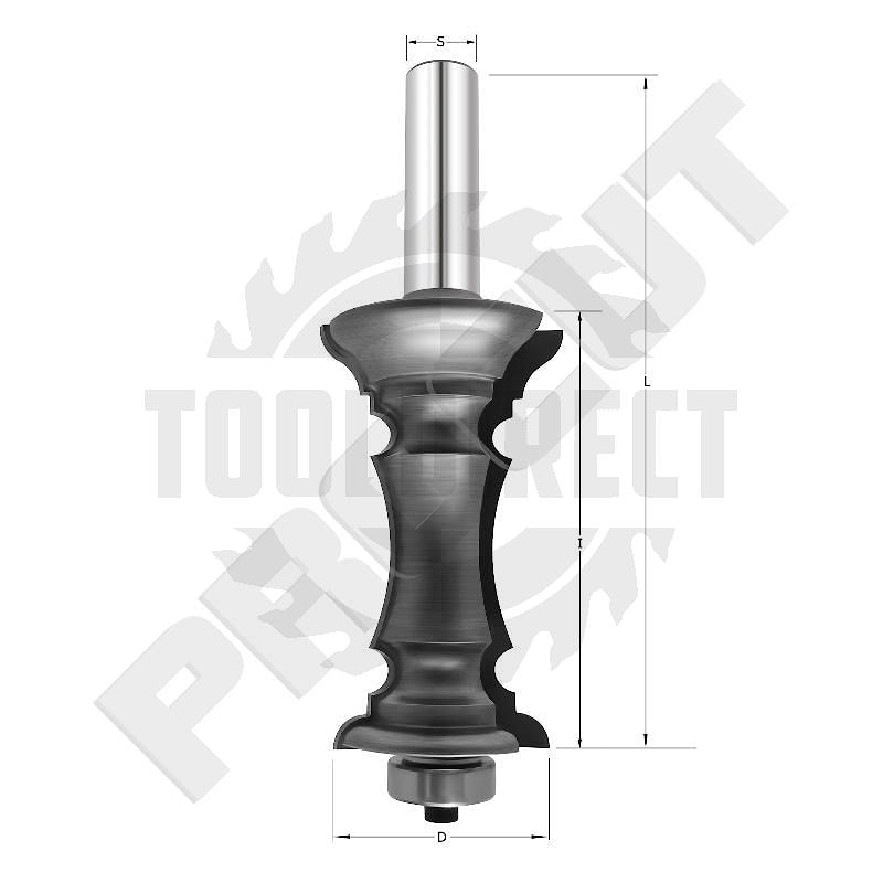 Фреза фигурная молдинговая 5 (нижний подшипник) D=38x63.5x115 S=12 Z2 HW PROCUT