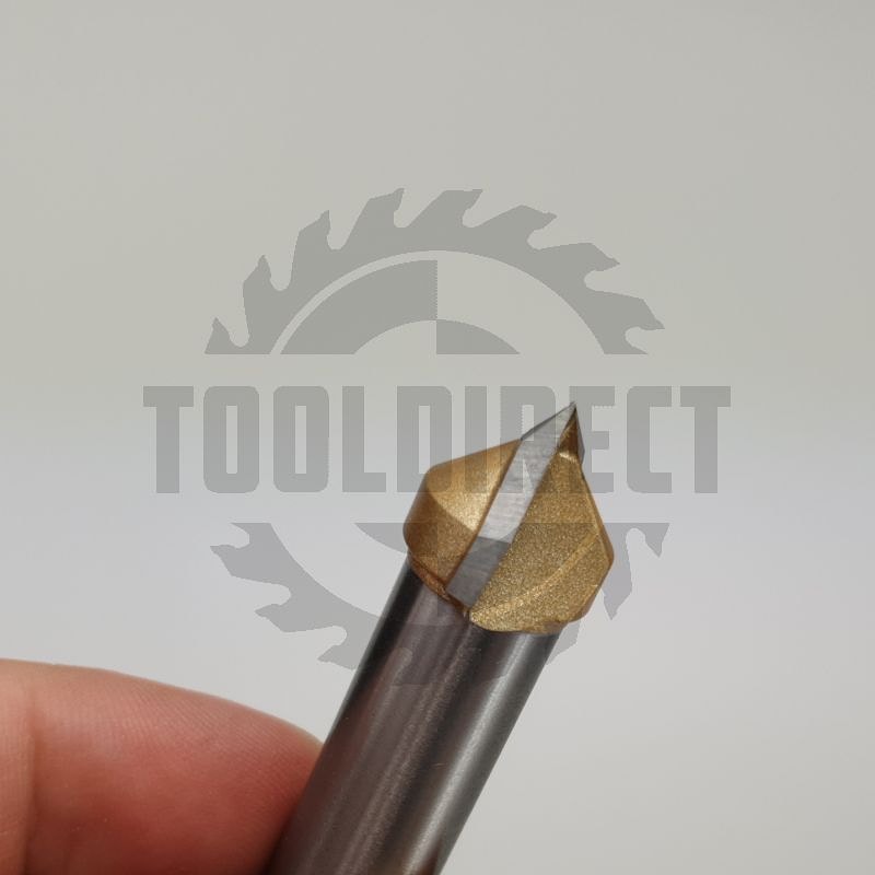 Фреза концевая пазовая конусная V-образная угол V=90° D=15.9x12.7x45 S=12 Z2 HW ARDEN