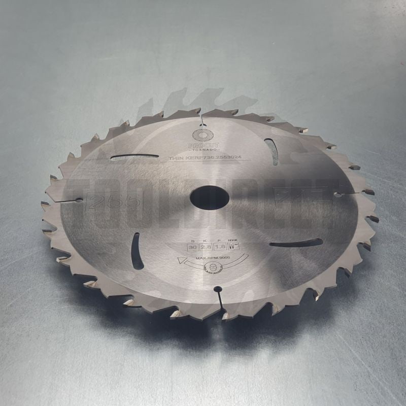 Пильный диск D=255x30x2.8/1.8 Z=24 HW с защитой от отдачи PROCUT индустриальный диск