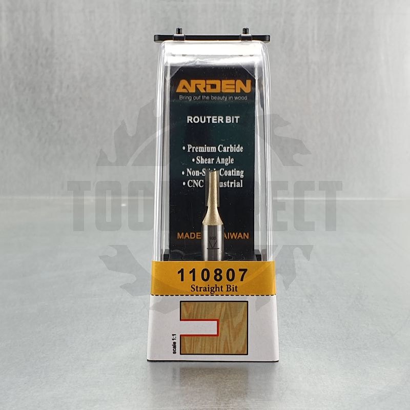 Фреза концевая прямая пазовая для фрезера и ЧПУ D=5x12x50 S=8 Z2 HW ARDEN