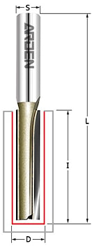 Фреза концевая прямая пазовая для фрезера и ЧПУ D=5x12x50 S=8 Z2 HW ARDEN