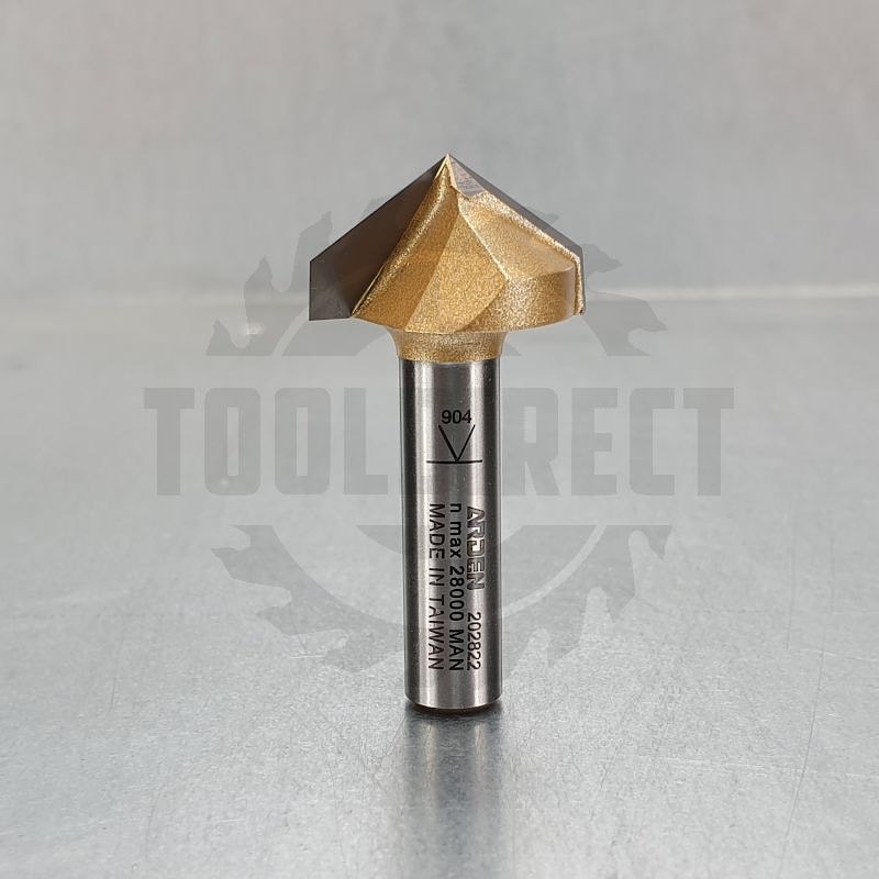 Фреза концевая пазовая V-образная угол V=110гр. D=22х12x44 S=8 Z2 HW ARDEN   