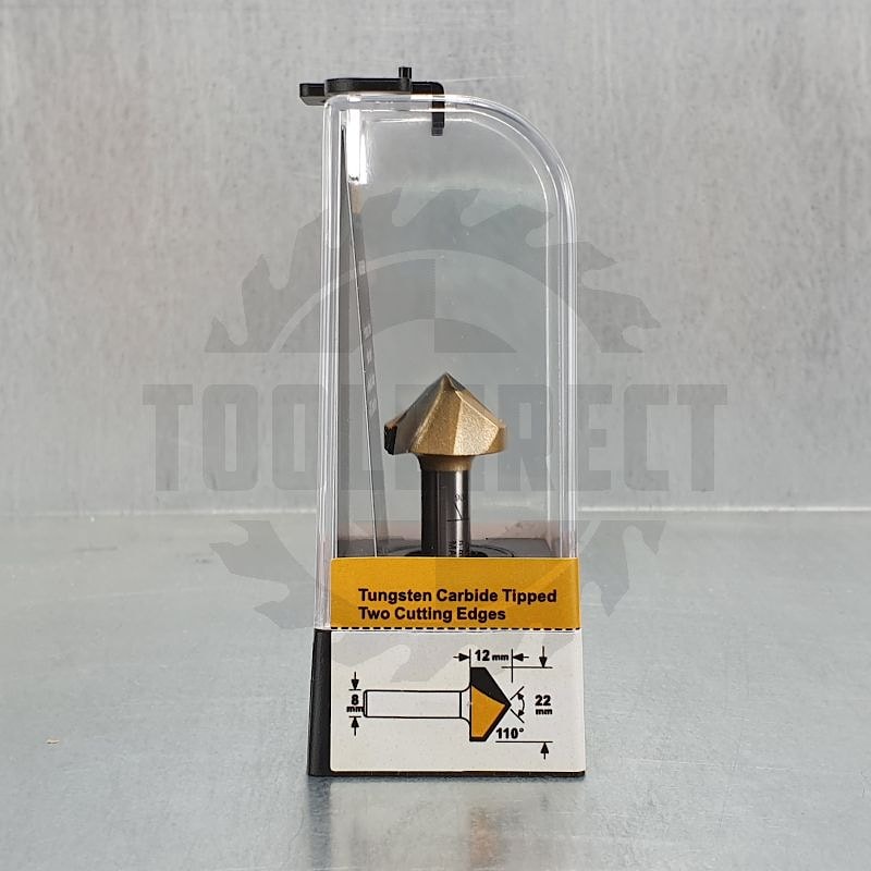 Фреза концевая пазовая V-образная угол V=110гр. D=22х12x44 S=8 Z2 HW ARDEN   