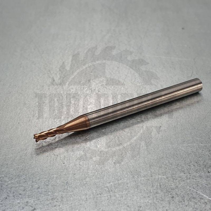 Фреза спиральная твердосплавная Z4 по стали для станка с ЧПУ TiAlN D=2x6x50 S=4 Rotis   