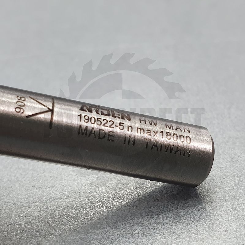 Фреза концевая пазовая конусная V-образная угол V=90° с полкой по гипсокартону D=35x17x49 S=8 Z2 HW ARDEN   