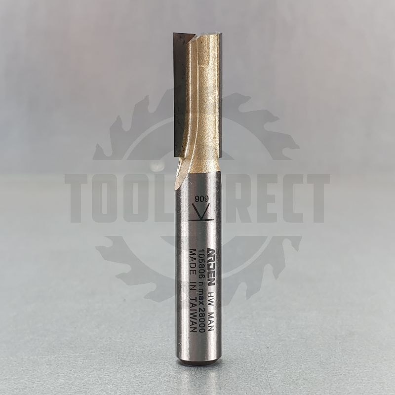 Фреза концевая прямая пазовая с врезным зубом D=8x20x55 S=8 Z2+1 HW ARDEN