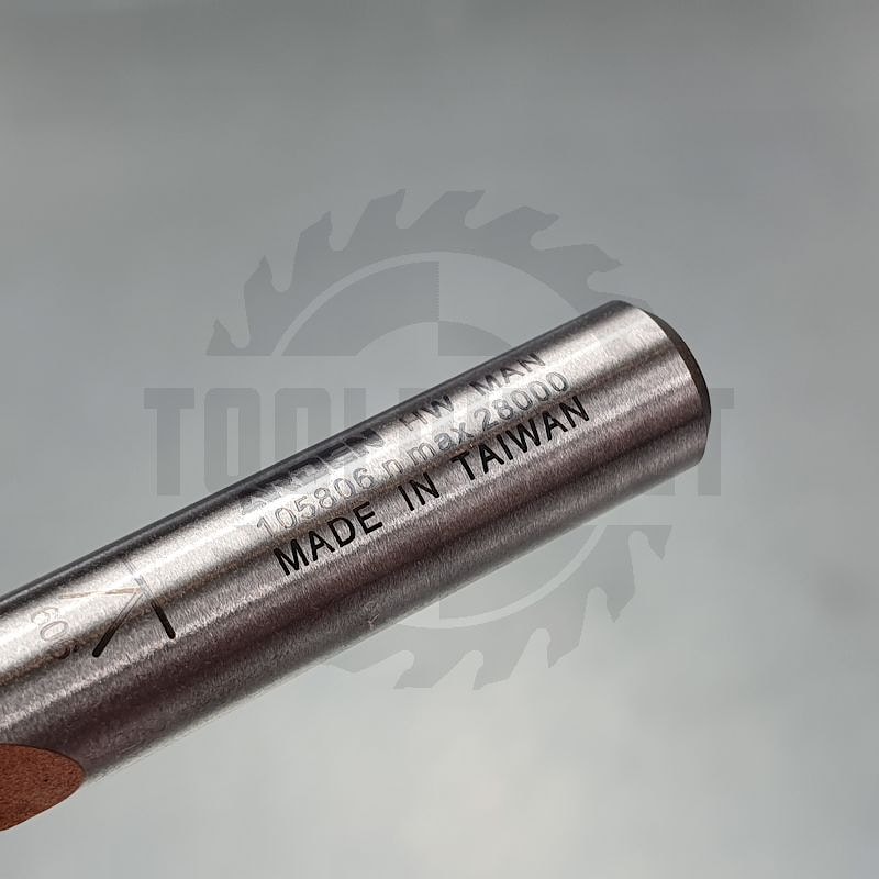 Фреза концевая прямая пазовая с врезным зубом D=8x20x55 S=8 Z2+1 HW ARDEN