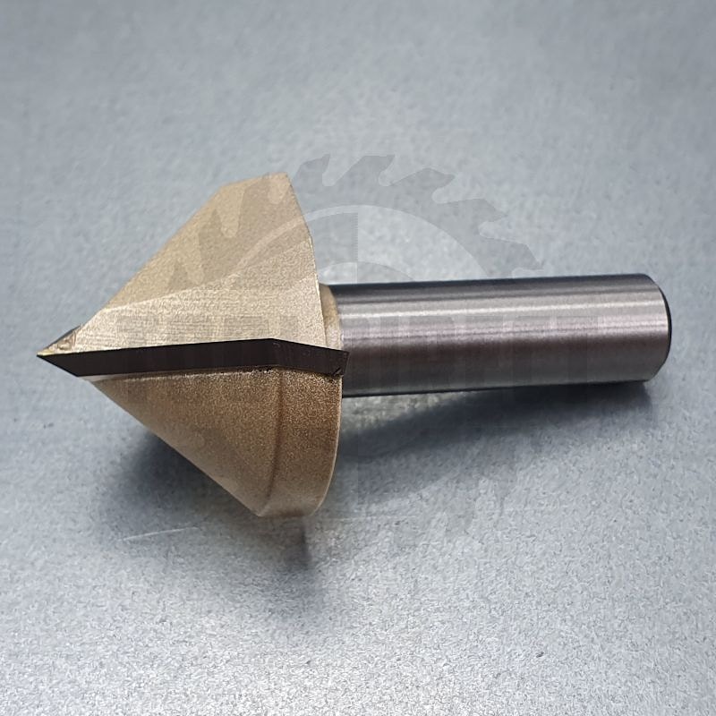 Фреза концевая пазовая конусная V-образная угол V=90° D=38.1x25.4x66 S=12 Z2 HW ARDEN