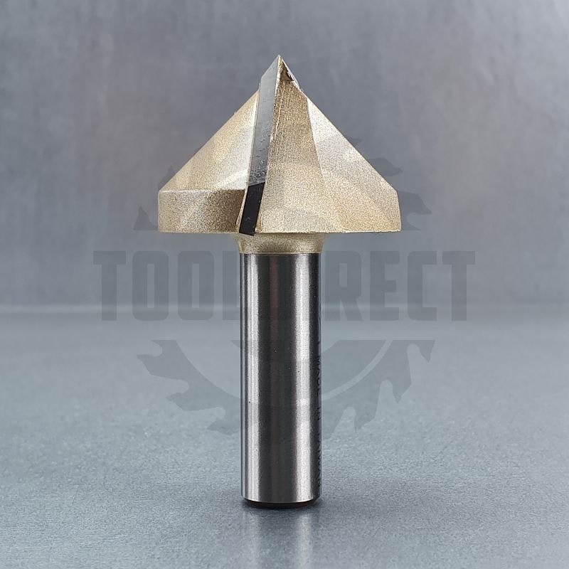 Фреза концевая пазовая конусная V-образная угол V=90° D=38.1x25.4x66 S=12 Z2 HW ARDEN